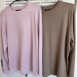 Nordstrom Crewneck Sweaters in Pink and Brown